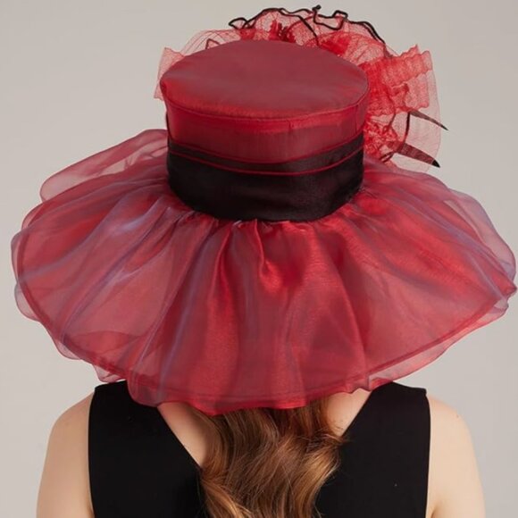 Kentucky Derby Church Dress Hat for Women Fuchsia Line